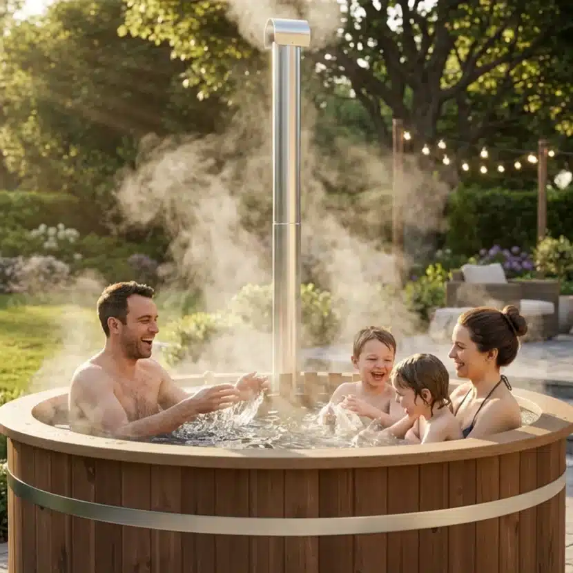 Welltub met interne kachel