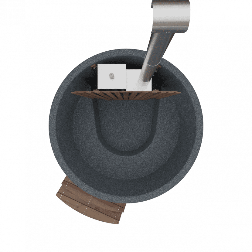 Trap thermowood rond breed - Afbeelding 3
