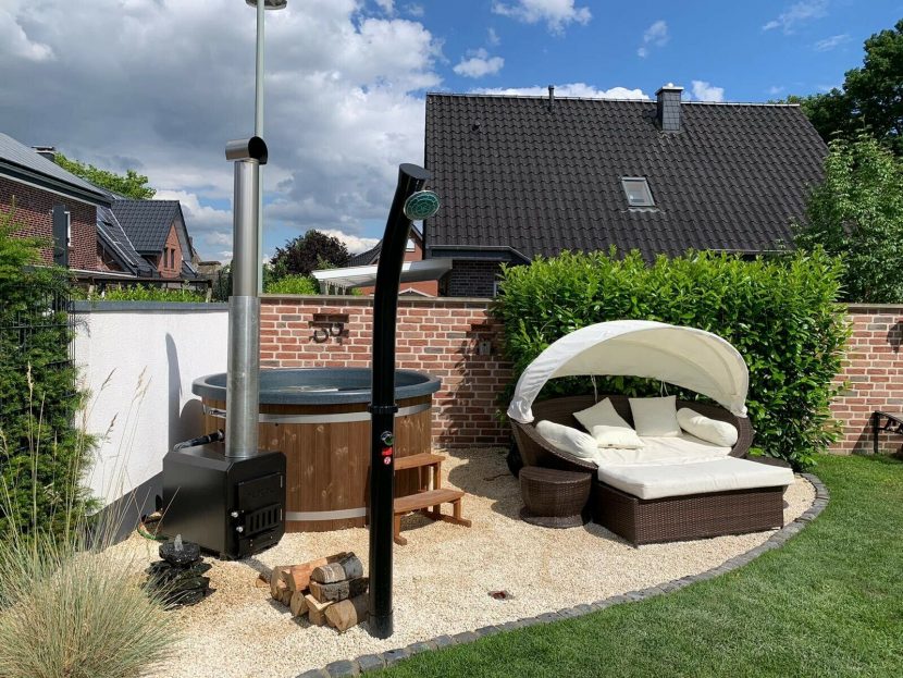 Welltub met externe kachel - Afbeelding 6