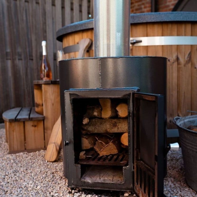 Welltub met externe kachel - Afbeelding 2