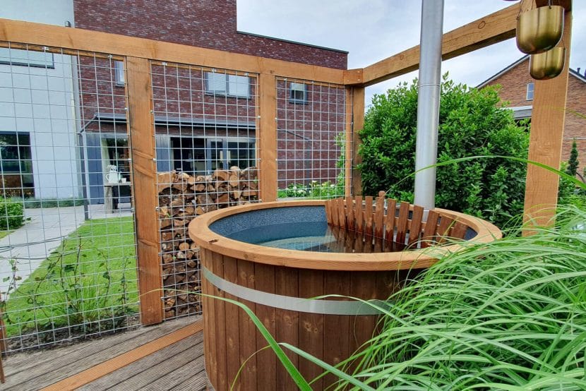 Welltub met interne kachel