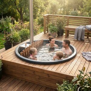 Een interne of externe hottubkachel